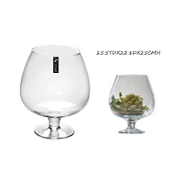 bulk 4 Glass Brandy Balloon Vase Flower 25cm