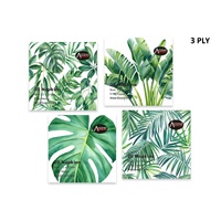 bulk 960 Tropical Leaves 3ply Napkin 4 Asst 33cm