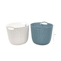 bulk 12 Round Basket w Handle Assort 32cm