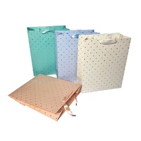 bulk 24 Medium Foil Dot Gift Bag Assort 23cm