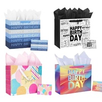 bulk 24 Large Happy Birthday Celebration Gift Bag 4 Asst 26x32cm