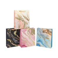 bulk 24 Elegant Golden Marble Gift Bag Medium 4 Asst