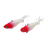 Swimerz 95mm Soft Vibe, Red Head, 2 pack