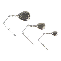 Swimerz Jig Spinner, Medium, Hammered Nickel, 5 Pack