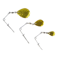 Swimerz Jig Spinner, Large, Hammered Brass, 5 Pack