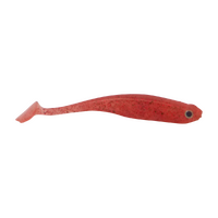 Swimerz Soft Shad 100mm Paddle Tail lure, Red Bug, 6 pack