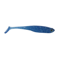 Swimerz Soft Shad 100mm Paddle Tail lure, Electric Blue, 6 pack