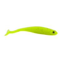 Swimerz Soft Shad 100mm Paddle Tail lure, Chartruese, 6 pack
