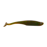 Swimerz Soft Shad 100mm Paddle Tail lure, Green Pumpkin, 6 pack