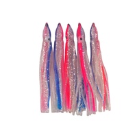Swimerz Octopus Skirts 100mm Silver Stripe, 5 pack
