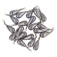 Swimerz 5gm Teardrop Sinker, Lead, 20 pack