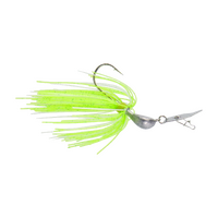 Dekoi 7gm Bladed Swim Jig, Chatterbait, Green Flash, 2 pack