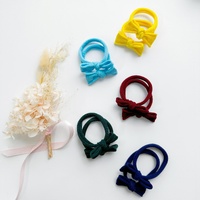 Handmade Simple Bows - School colours - Yellow - 1 pairs