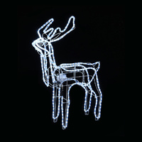 LED Ropelight Standing Reindeer Small Moving Cool White available in 2 types - Feeding