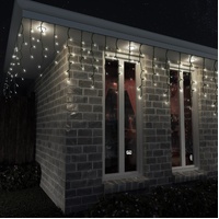 Solar 400 LED Icicle Lights available in 3 Colors - Warm White