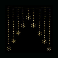 LED Snowflakes Curtain Lights avialable in 2 Colors - Cool White