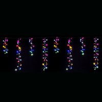 LED Dancing Cluster Icicles 9m Available in 2 Options - Multicolor (6 Colors)
