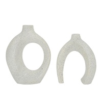 Set of 2 Nordic Boho Hollow Snuggle Vases Resin Flower Vases Living Room Decor