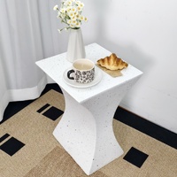 Hourglass Shape Geometric Lightweight Coffee Side Table Bedroom Nightstand Table