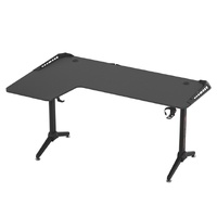 Black L-Shaped Gaming Desk w/ Storage Box