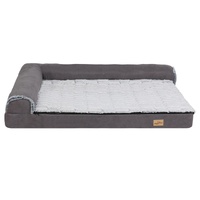 L-Shaped Dog Bed with Bolstered Cushion & Neck Care(2XL)