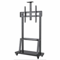 32" -100" Heavy Duty Floor TV Stand TV Cart Trolley Height Adjustable Mount Bracket