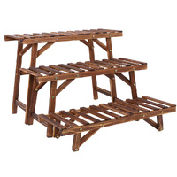 3pcs Plant Stand Flower Step Bench Rack Herb Storage Shelf Garden Indoor Outdoor