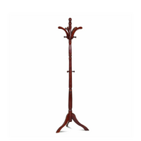 Vintage Wooden Coat Rack Stand with 13 Hooks for Hats, Clothes and Handbags