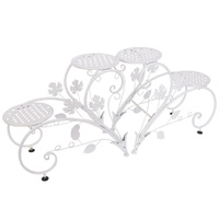 Outdoor Indoor Metal Flower Pots Planter Plant Stands Garden Shelf Racks