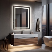 900*700MM Dimmable LED Bathroom Mirror Antifog Wall Mounted Vanity Makeup Mirror