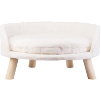 Pet Sofa Bed with Plush Cushion & Wooden Legs