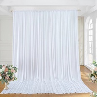 Large 3×3 m White Wedding Backdrop Curtains for Baby Shower and Birthday Decor