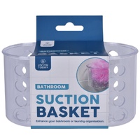 Small Shower Basket Soap Holder Kitchen Organizer with Suction Cups