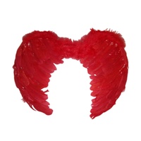 Large feather angel wings assorted colours - Red