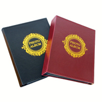 Classic photo album 200 Pcs 4x6 photos Red and Black - Black