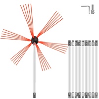 VEVOR Chimney Sweep Kit 33FT Chimney Cleaning Kit Nylon Sooteater Chimney Cleaning Kit Flexible Brush Head Chimney Sweeping Kit Easy Connecting Chimne