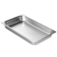 VEVOR 6 Pack Hotel Pans, Full Size Anti-Jam Steam Pan, 0.8mm Thick Stainless Steel Restaurant Steam Table Pan, 2.5-Inch Deep Commercial Table Pan, Cat