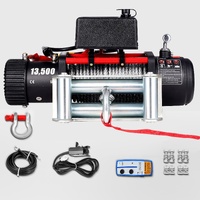 VEVOR Electric Winch Recovery 12v 13500Lb / 6125Kg,Electric Truck Winch with Handle and Wireless Remote Control,13500Lb /6125Kg Electric Truck Winch w