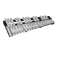 32 Note Glockenspiel Xylophone Bell Kit, Percussion Instrument with Mallets, Drum Sticks and Carrying Bag, Professional Glockenspiel Xylophone Percuss