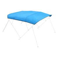 4 Bow Boat Bimini Tops, 600D Polyester Canopy, Waterproof & Sun Protection Boat Awning Canopy with Storage Bag, Bimini Top Replacement, 96"Lx(91"-96")