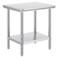 VEVOR Commercial Worktable & Workstation 24 x 30 x 32 Inch Stainless Steel Work Table Heavy Duty Commercial Food Prep Work Table for Home, Kitchen, Re