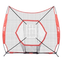 VEVOR 7x7 ft Baseball Softball Practice Net, Portable Baseball Training Net for Hitting Batting Catching Pitching, Backstop Baseball Equipment Trainin