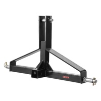 VEVOR 3 Point Trailer Hitch with 2 in Receiver, 3pt Quick Hitch Attachment for Category 1 Tractor, 3000lbs Capacity, Tow Drawbar Adapter, Compatible w