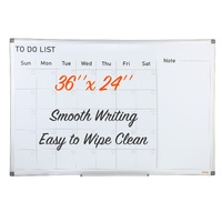 VEVOR Magnetic Whiteboard Dry Erase Board 36" x 24" Wall Mounted for Office