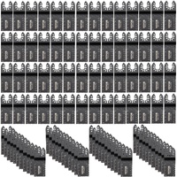VEVOR 100PCS Oscillating Saw Blades, Quick Release Multitool Blades Kit, HCS Tool Blades for Wood Plastic, Compatible with Dewalt Dremel Fein Worx Bos