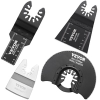 VEVOR 30PCS Multi Tool Blades Kits, Universal Quick Release Oscillating Saw Blades, 8 Types Wood Metal Plastic Oscillating Tool Blades, Fit Dewalt Bos