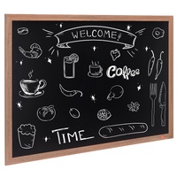 VEVOR 35"x46" Rustic Wood Framed Chalkboard Wall Hanging Magnetic Wedding Sign