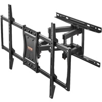VEVOR Full Motion TV Mount Fits for Most 37-75 inch TVs, Swivel Tilt Horizontal Adjustment TV Wall Mount Bracket with 4 Articulating Arms, Max VESA 60