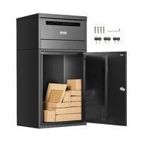 Package Delivery Boxes for Outside, 90.9 cm Mailbox for Parcel with Lock, Galvanized Steel Package Drop Box with Anti-Theft Design, Weather-Resistant 