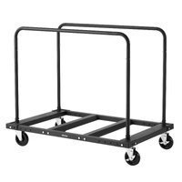 VEVOR Drywall Cart Dolly, 816 kg Load Capacity, Steel Panel Truck Cart with 12.5 mm Swivel Casters, Lumber Drywall Dolly with Tie-Down Strap & 2 Side 